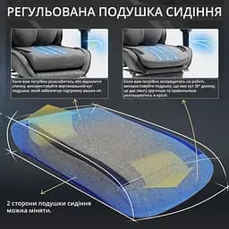 Геймерське крісло GT Racer X-2308 Fabric Black/Gray [121435] - мініатюра 13