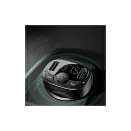FM модулятор Baseus T Shaped S-09A 2 х USB Type-A, microSD Black (CCMT000001) - мініатюра 11