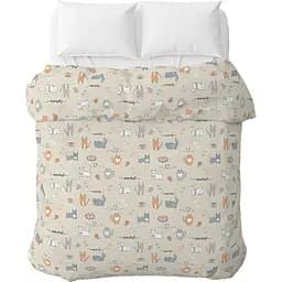 Пододеяльник Home Line Кошачья радость бязь 145х215 см бежевый (174443)