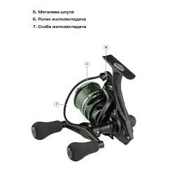 Котушка Brain Phantom Match/Bolo Double Handle 1000 9+1BB - мініатюра 9