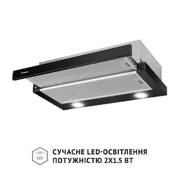Витяжка телескопічна Perfelli TL 602 BL LED - мініатюра 4
