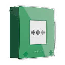 Бездротова кнопка для активації пожежної тривоги вручну Ajax ManualCallPoint Green Jeweller (26-00663) - мініатюра 3