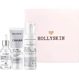 Набір косметики для обличчя Hollyskin Black Caviar Intensive Care: Сироватка 30 мл + Маска 100 мл + Очищаюча пінка 150 мл - мініатюра 2