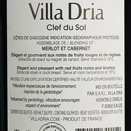 Вино Villa Dria Cabernet Rouge Cotes De Gascogne IGP, червоне, сухе, 0,75 л - мініатюра 6
