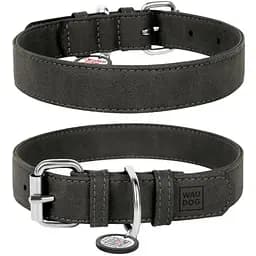 Ошейник для собак Waudog Eco из искусственной кожи с QR паспортом, S, Ш 20 мм, Дл 30-39 см (4823089320076)