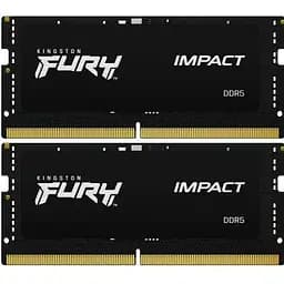 Модуль пам'яті для ноутбука SoDIMM DDR5 32GB (2x16GB) 5600 MHz Impact Black Kingston Fury (ex.HyperX) (KF556S40IBK2-32) - мініатюра 4