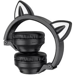 Навушники Borofone Cat ear BT headphones BO18 чорні - мініатюра 5