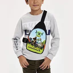 Сумка через плечо детская Minecraft Крипер 29х17 см сумка слинг для мальчика (02084)