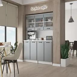 Буфет кухонний Idea К-92.1 Білий / Асфальт