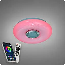 Люстра светодиодная 517 Dlight RGB с пультом и колонкой 45Вт Белый (02146)
