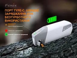 Ручний ліхтарик Fenix E-STAR з автономним живленням 100лм Type-С (Сірий) - мініатюра 8