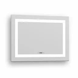 Дзеркало Imprese Karlov Option прямокутне в рамі з підсвічуванням, підігрівом та годинником 60x80 см m08607600MC