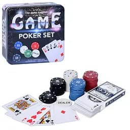 Настільна гра "Покер" Bambi TD202315 фішки 80 шт з номіналом, карти