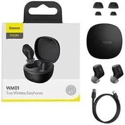 Навушники бездротові Baseus Bowie WM01 True Wireless Earphones NGTW370001 чорні - мініатюра 6