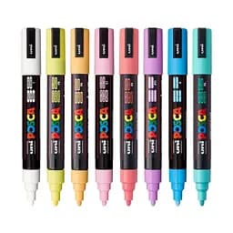 Набір маркерів Uni Posca 0.9-1.3 мм 8 шт. (PC-3M 8C) - мініатюра 3