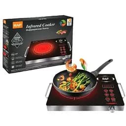 Інфрачервона плита RAF 8003 настільна кухонна одноконфоркова електрична плита з таймером чорний (RAF 8003_1312)