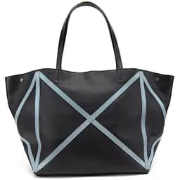 Женский кожаный шоппер с акцентными голубыми швамиTavinchi CH-4835ABL-FL