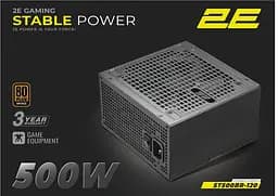 Блок питания Stable Power ATX3.1 (500W) >85% 80+ Bronze 120мм 1xMB 24pin(20+4) 2xCPU 2E Gaming teh0018593