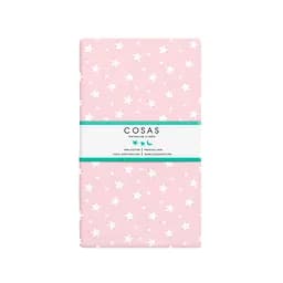 Простирадло Cosas на резинці 90x190x25 rose starfall, рожевий (StarfallRose_90x190x25) - мініатюра 3