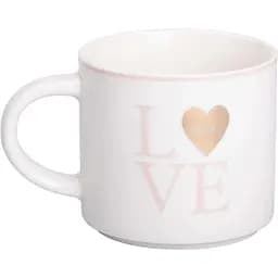 Чашка керамічна Liling Rongxiang Ceramic Love 350 мл біла RX-N240126WL