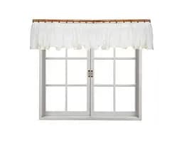 Занавеска Прованс батистовая с кружевом, 296х40 см, молочная (6913)