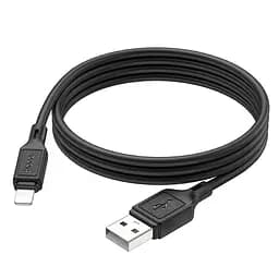 Кабель Lightning Hoco Lightning Cool silicone data cable X90 для айфон 5, 6, 7, 8, 11, 12, 1 метр черный