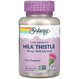 Екстракт насіння розторопші Solaray Milk Thistle Seed Extract 175 мг 120 веганських капсул