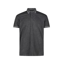 Поло CMP Man Polo Polyester-stretch Grey/White S (1097-34D5987-U901 46)
