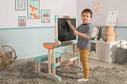 Дерев'яна парта-трансформер Smoby з двосторонньою дошкою й аксесуарами (420301) - мініатюра 6
