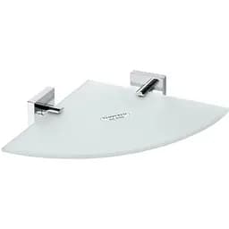 Полка Bemeta Beta стеклянная угловая 132102012, Белый