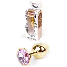 Анальная пробка Boss Of Toys Boss Series - Jewellery Gold Plug Rose S, BS6400018, Золотой / Светло-розовый