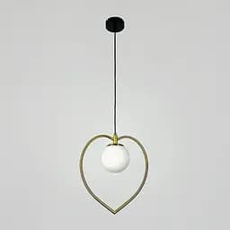 Латунный подвесной светильник с белым плафоном 30х40 см | Line F | Ст. ML009/1 (150)