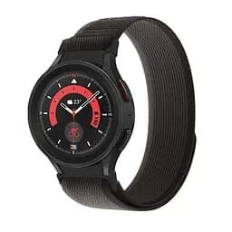Ремінець для Samsung Galaxy Watch 4 44mm - чорно-жовтогарячий Watchbands Cloth ширина кріплення 20мм нейлоновий (WB2550472) - мініатюра 3
