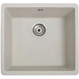 Гранітна кухонна мийка Romzha Mira U-400 Biela (101) під стільницю