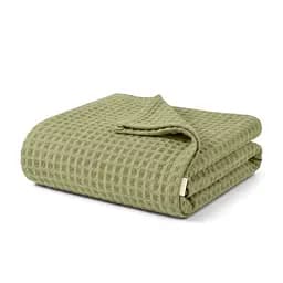 Плед-покривало Cosas Greek Waffle Sage вафельне 110х140 см (Blanket_76Sage_GreekWaffle_110x140)