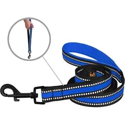 Повідець для собак BronzeDog Mesh, розмір S, 200х1,6 см, синій - мініатюра 8