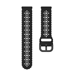 Ремінець Flower для Samsung Galaxy Watch Active 2 40mm44mm - чорний ширина кріплення 20мм силікон Watchbands (W32-4WB91199940) - мініатюра 3