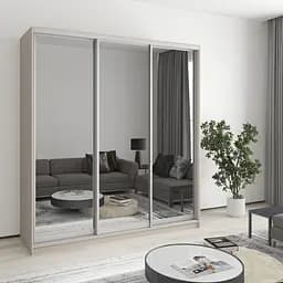 Шкаф-купе трехдверный MebelStar Комбо AL 3 Зеркала 190x60x240 см Кашемир (MBS-1786)