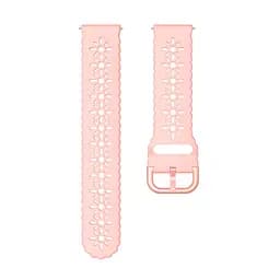 Браслет Flower для Samsung Galaxy Watch 4 - рожевий ширина кріплення 20мм силікон Watchbands (W14-2WB90255599) - мініатюра 3