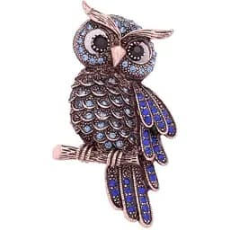 Брошь Сова синяя (494693343)