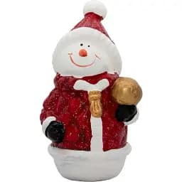 Декоративна новорічна фігурка Devilon Сніговик 7.6х6.3х13.5 см (022793)