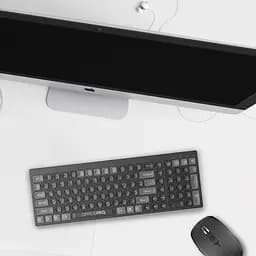 Клавіатура OfficePro SK985B Wireless/Bluetooth Black (SK985B) - мініатюра 6