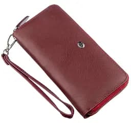 Універсальний клатч-гаманець ST Leather 18935 темно-червоний