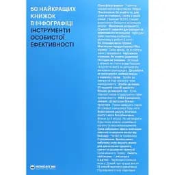 50 найкращих книжок в інфографіці. Інструменти особистої ефективності -