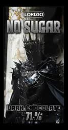 Шоколад чорний Lorizio без цукру 71 % "NO SUGAR" 100 г