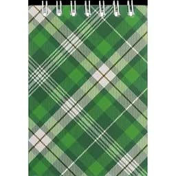 Блокнот на пружині Buromax Shotlandka А7, 48 аркушів синій зелений (BM.2490-04)