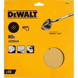 Шлифовальный лист DeWalt для эксцентриковых шлифмашин 80 мкм 225 мм 10 шт. (DT3169)