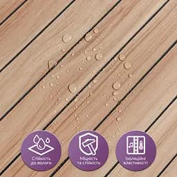 Покриття вінілове самоклеюче Wall Sticker 3D рейки 600х600х2.8мм Тік золотистий SW-00002203 - мініатюра 2
