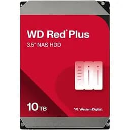 Жесткий диск HDD WD SATA 10,0 ТБ Red Plus 7200 об/мин 512 МБ (WD100EFGX)