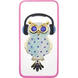 Чохол-накладка Toto TPU Stones Case IPhone 6 Plus/6S Plus Owl in Headphones Blue